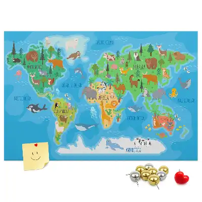 Nástenka do detskej izby Kreslená mapa