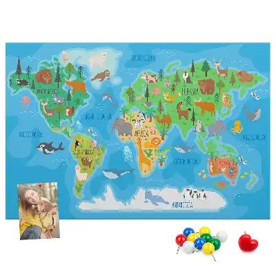Nástenka do detskej izby Kreslená mapa