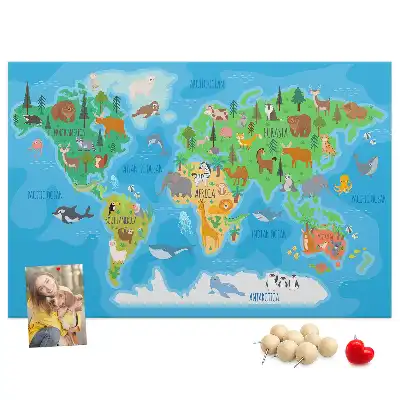 Nástenka do detskej izby Kreslená mapa
