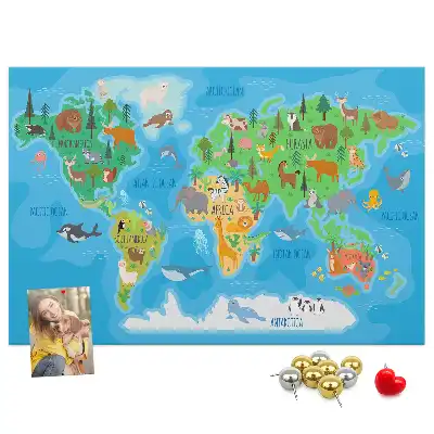 Nástenka do detskej izby Kreslená mapa