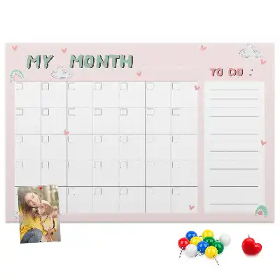 Nástenka do detskej izby Mesačný plánovač pre deti