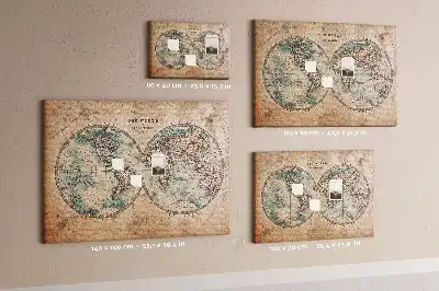 Korková nástenka s mapou sveta