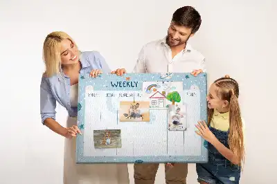 Nástenný týždenný plánovač pre deti s motívom vesmíru
