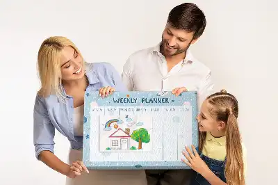 Nástenný týždenný plánovač pre deti s motívom vesmíru