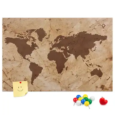 Korková nástenka Atlas glóbusu vo vintage štýle