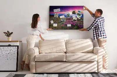 Nástenka do detskej izby Východ slnka a kvety