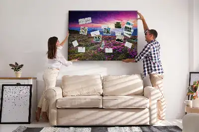 Nástenka do detskej izby Východ slnka a kvety