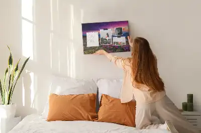 Nástenka do detskej izby Východ slnka a kvety