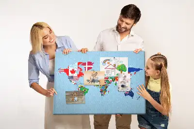 Nástenka do detskej izby Krajiny so zástavami