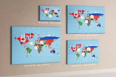 Nástenka do detskej izby Krajiny so zástavami