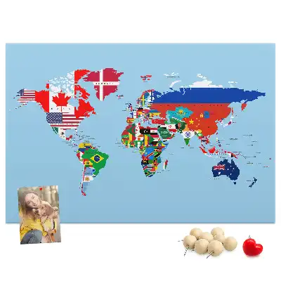 Nástenka do detskej izby Krajiny so zástavami