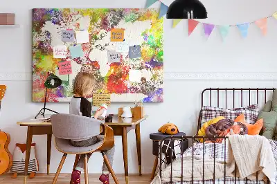 Nástenka do detskej izby Rozmazané vodné kontinenty