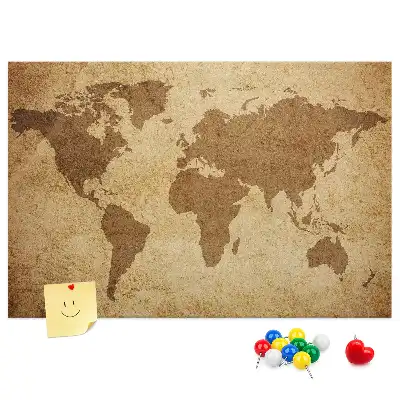 Korková nástenka Antická mapa sveta
