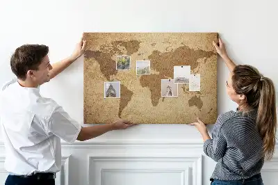 Korková nástenka Antická mapa sveta