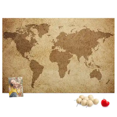 Korková nástenka Antická mapa sveta
