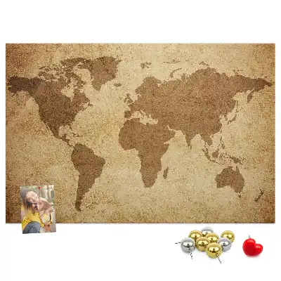 Korková nástenka Antická mapa sveta