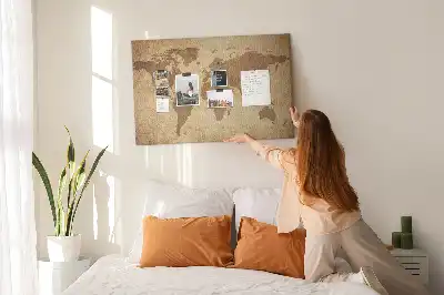 Korková nástenka Antická mapa sveta