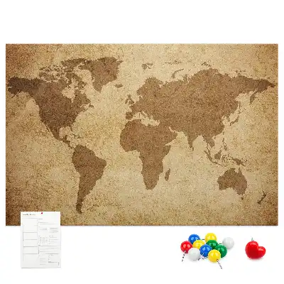 Korková nástenka Antická mapa sveta