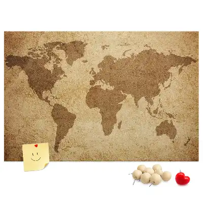 Korková nástenka Antická mapa sveta