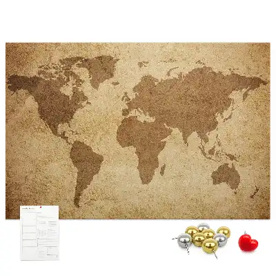 Korková nástenka Antická mapa sveta
