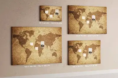 Korková nástenka Antická mapa sveta