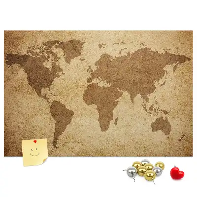 Korková nástenka Antická mapa sveta