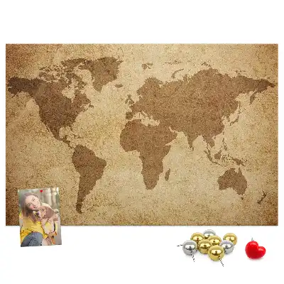 Korková nástenka Antická mapa sveta