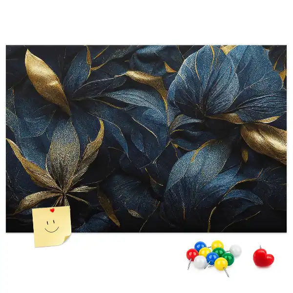 Korková nástenka s floristickým vzorom