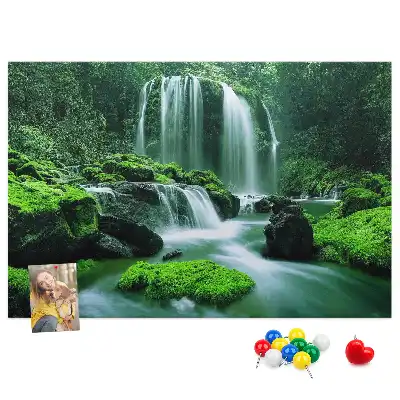 Korková nástenka Vodopád medzi machom
