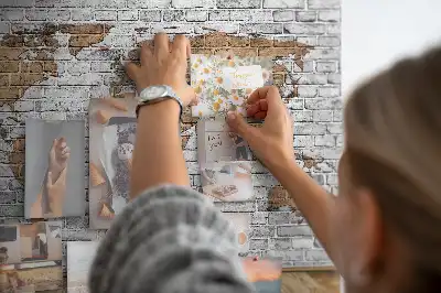 Korková nástenka Mapa sveta s tehlovým vzorom