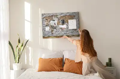 Korková nástenka Mapa sveta s tehlovým vzorom