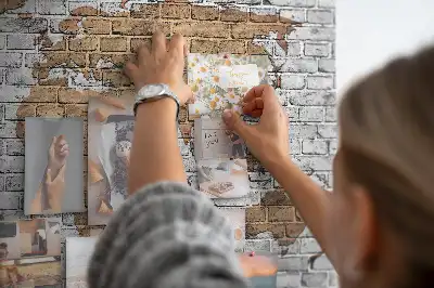 Korková nástenka Mapa sveta s tehlovým vzorom