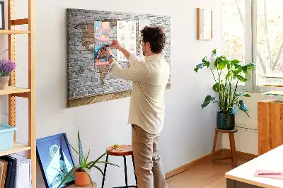 Korková nástenka Mapa sveta s tehlovým vzorom