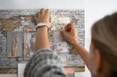 Korková nástenka Mapa sveta s tehlovým vzorom