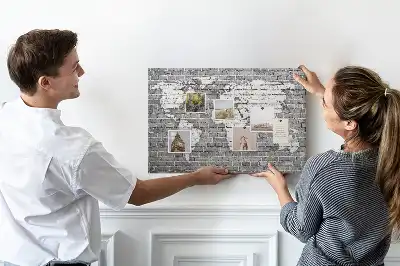 Nástenka do detskej izby Mapa sveta na tehlách