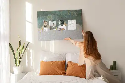 Korková nástenka s elegantným vzorom na plátne