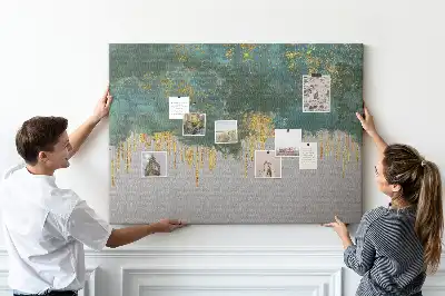 Korková nástenka s elegantným vzorom na plátne