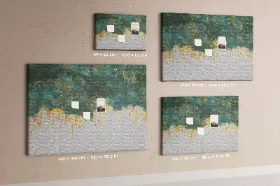 Korková nástenka s elegantným vzorom na plátne