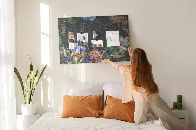 Korková nástenka s prírodným rámom
