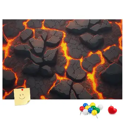 Korková nástenka Lávová sopka
