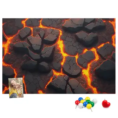 Korková nástenka Lávová sopka