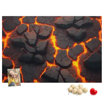 Korková nástenka Lávová sopka
