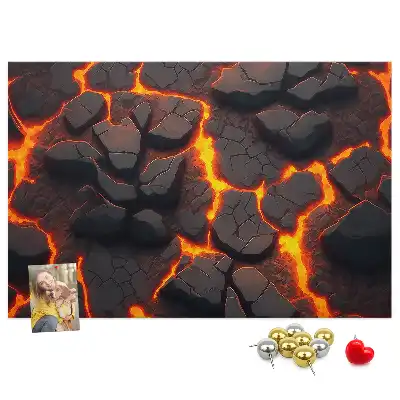 Korková nástenka Láva sopka