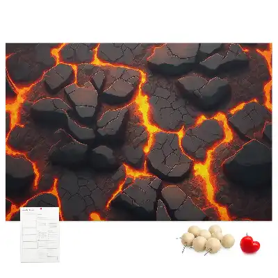 Korková nástenka Lávová sopka