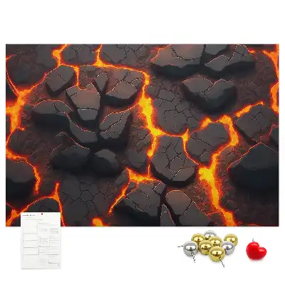 Korková nástenka Lávová sopka
