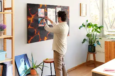 Korková nástenka Lávová sopka
