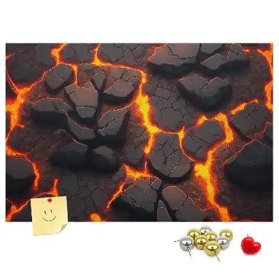 Korková nástenka Láva sopka