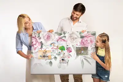 Korková nástenka Akvarelové ruže
