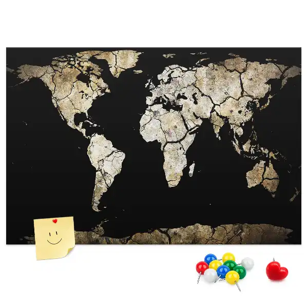 Nástenka do detskej izby Mapa sveta stierateľná