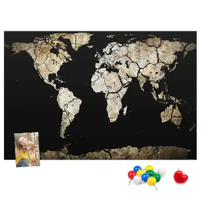 Nástenka do detskej izby Mapa sveta stierateľná